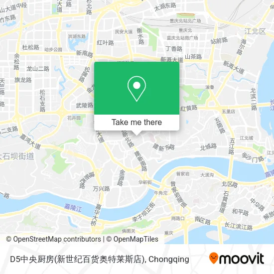 D5中央厨房(新世纪百货奥特莱斯店) map