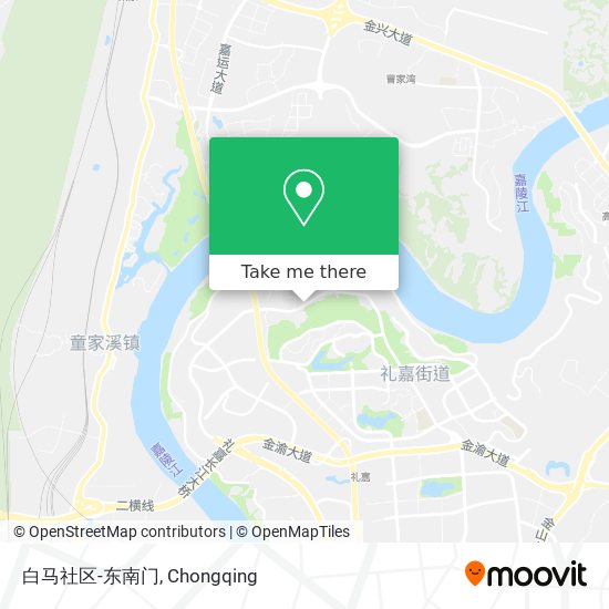 白马社区-东南门 map