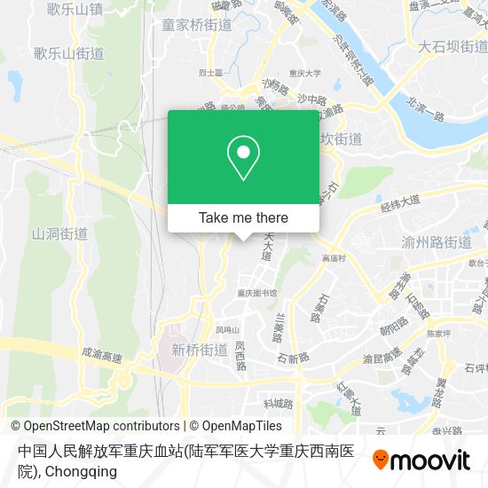 中国人民解放军重庆血站(陆军军医大学重庆西南医院) map