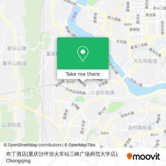 布丁酒店(重庆沙坪坝火车站三峡广场师范大学店) map