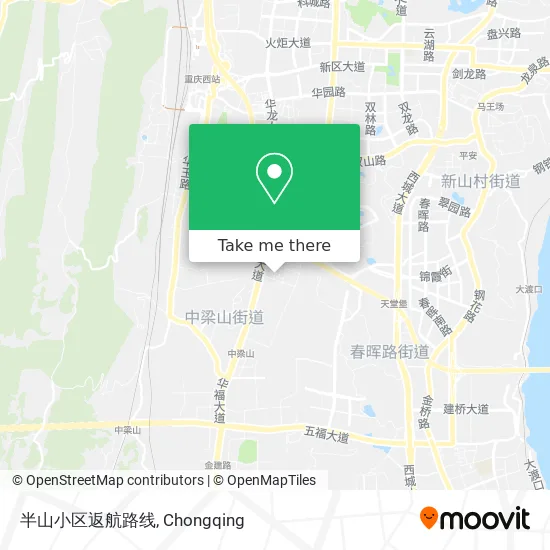 半山小区返航路线 map