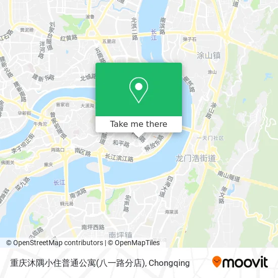 重庆沐隅小住普通公寓(八一路分店) map