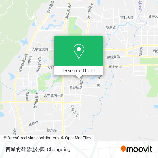 西城的湖湿地公园 map