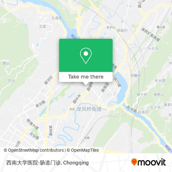 西南大学医院-肠道门诊 map