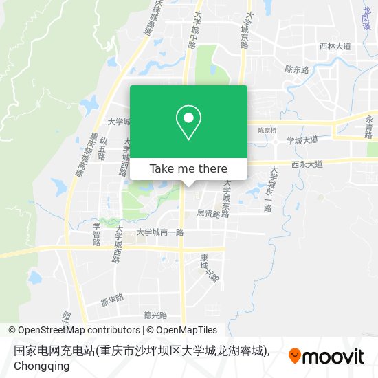 国家电网充电站(重庆市沙坪坝区大学城龙湖睿城) map