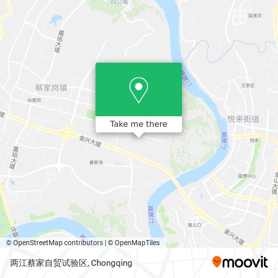 两江蔡家自贸试验区 map