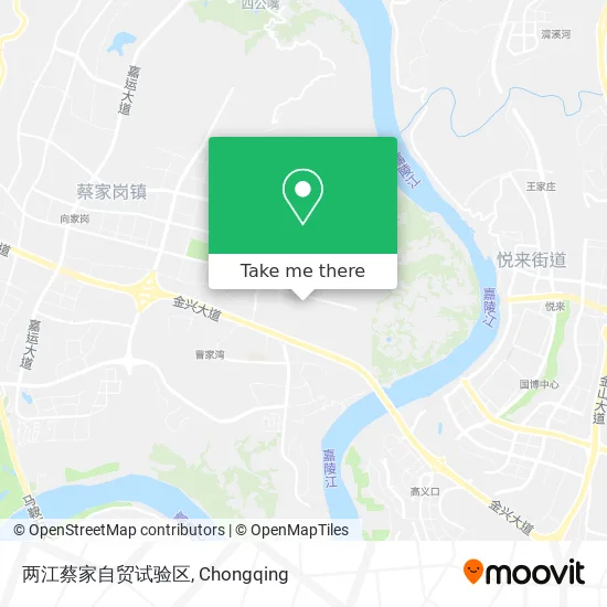 两江蔡家自贸试验区 map