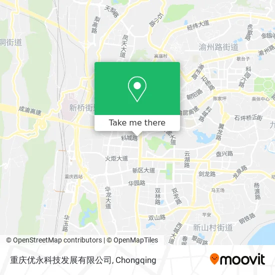 重庆优永科技发展有限公司 map