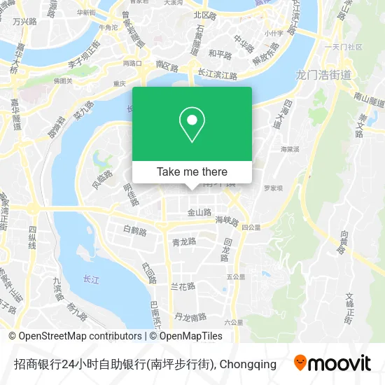 招商银行24小时自助银行(南坪步行街) map