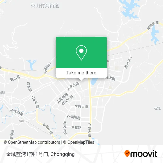 金域蓝湾1期-1号门 map