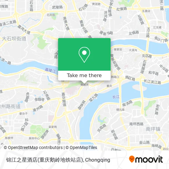 锦江之星酒店(重庆鹅岭地铁站店) map