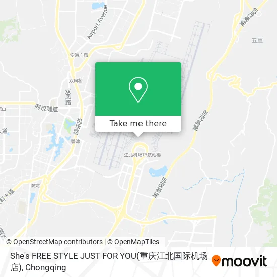 She's FREE STYLE JUST FOR YOU(重庆江北国际机场店) map