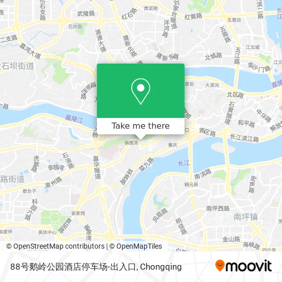 88号鹅岭公园酒店停车场-出入口 map