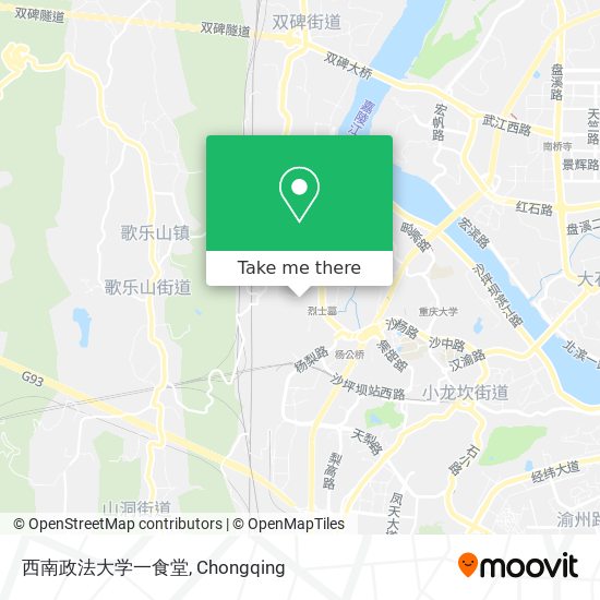 西南政法大学一食堂 map