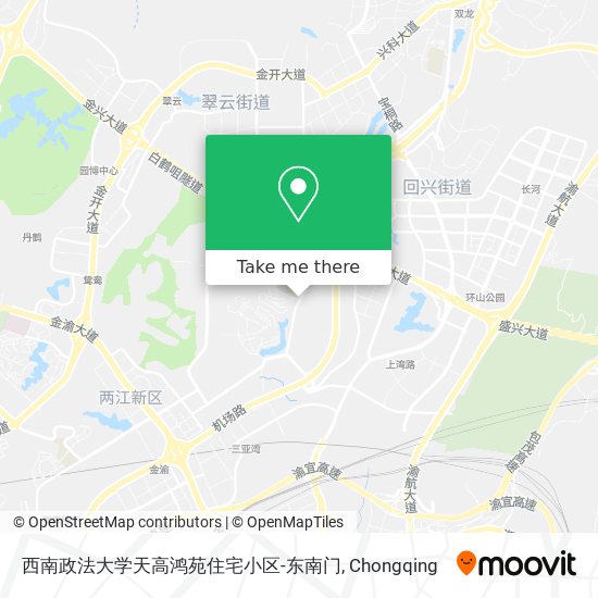 西南政法大学天高鸿苑住宅小区-东南门 map