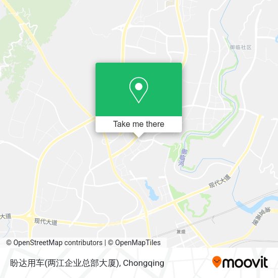 盼达用车(两江企业总部大厦) map