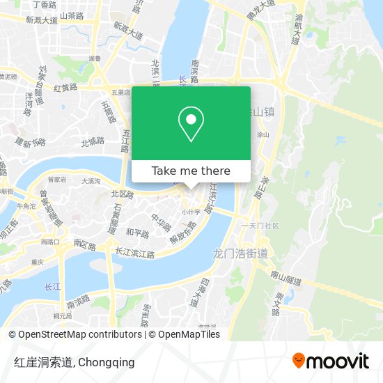 红崖洞索道 map