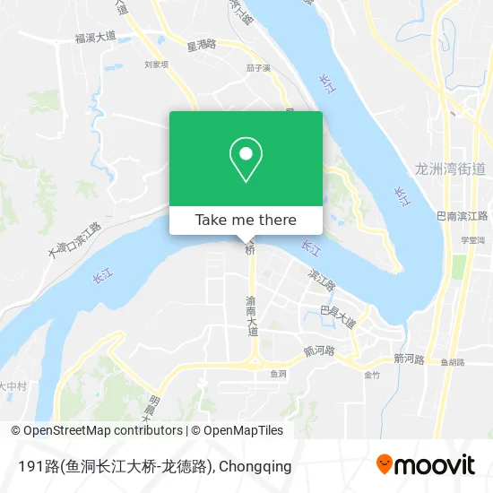 191路(鱼洞长江大桥-龙德路) map