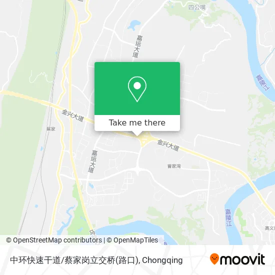 中环快速干道/蔡家岗立交桥(路口) map