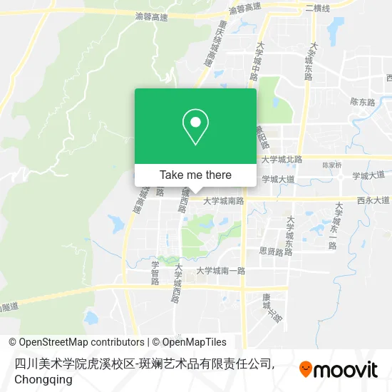 四川美术学院虎溪校区-斑斓艺术品有限责任公司 map