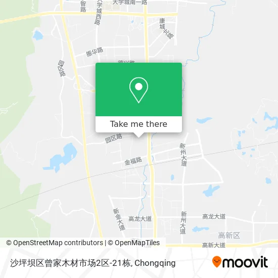 沙坪坝区曾家木材市场2区-21栋 map