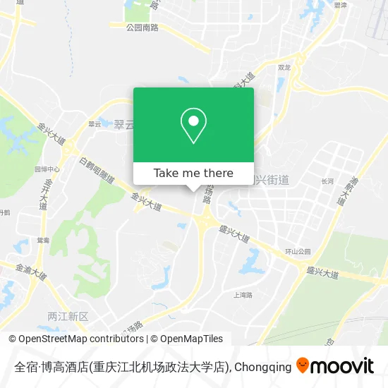 全宿·博高酒店(重庆江北机场政法大学店) map