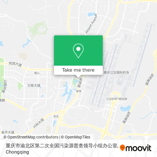 重庆市渝北区第二次全国污染源普查领导小组办公室 map
