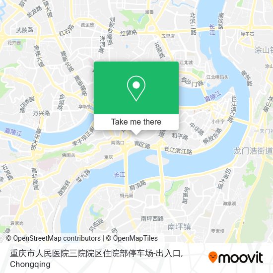 重庆市人民医院三院院区住院部停车场-出入口 map