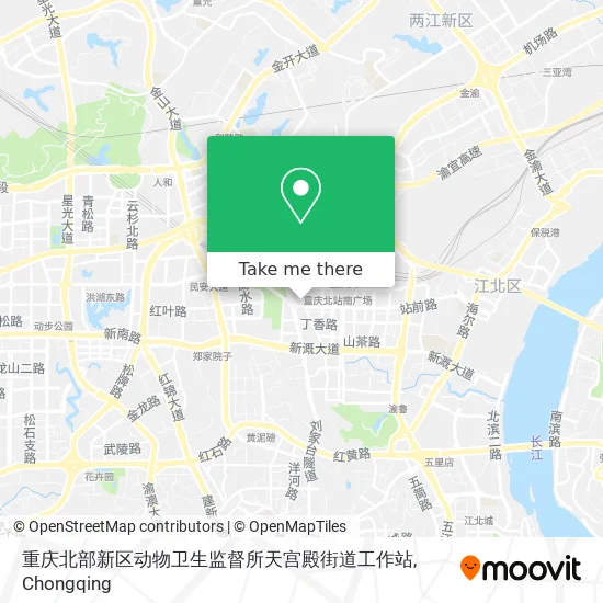 重庆北部新区动物卫生监督所天宫殿街道工作站 map