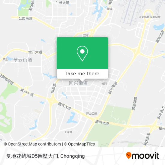 复地花屿城D5园墅大门 map