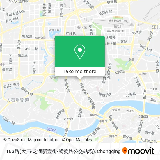 163路(大庙·龙湖新壹街-腾黄路公交站场) map