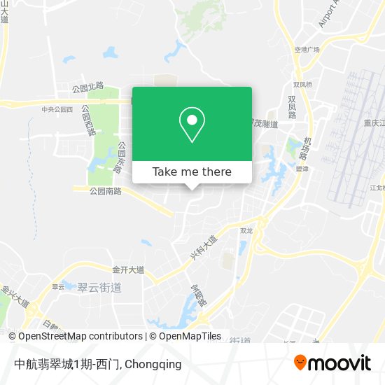 中航翡翠城1期-西门 map