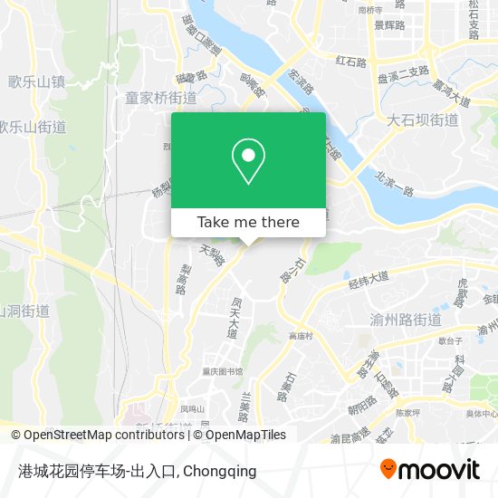 港城花园停车场-出入口 map