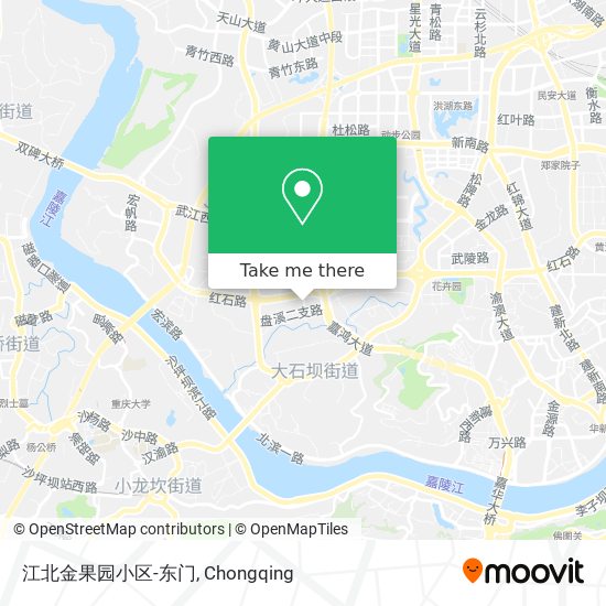 江北金果园小区-东门 map