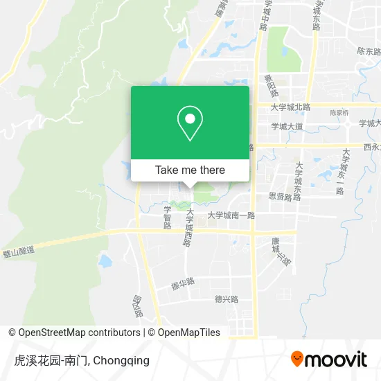 虎溪花园-南门 map