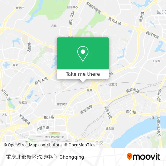 重庆北部新区汽博中心 map