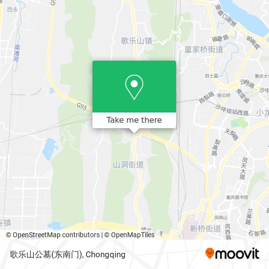 歌乐山公墓(东南门) map