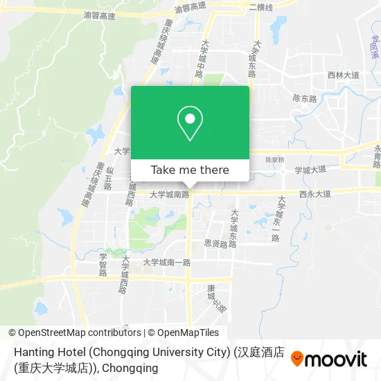 Hanting Hotel (Chongqing University City) (汉庭酒店 (重庆大学城店)) map