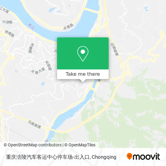 重庆涪陵汽车客运中心停车场-出入口 map