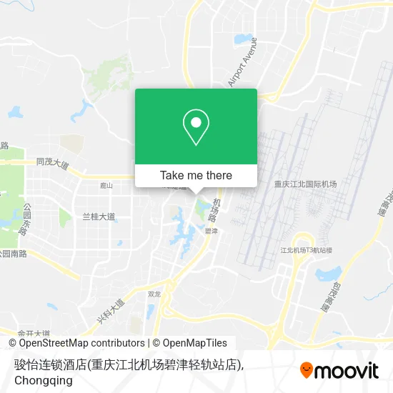 骏怡连锁酒店(重庆江北机场碧津轻轨站店) map