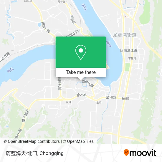 蔚蓝海天-北门 map