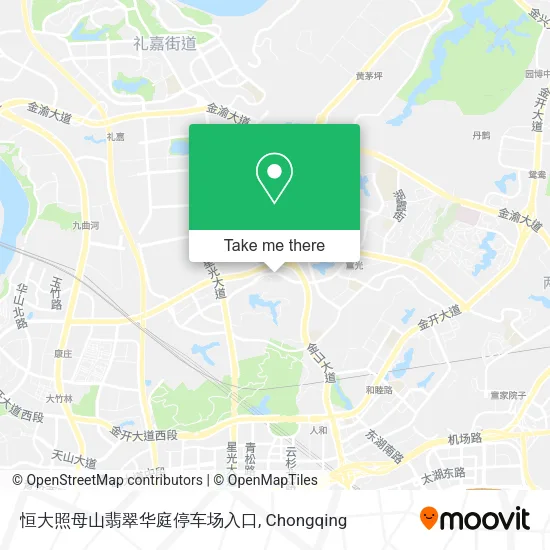 恒大照母山翡翠华庭停车场入口 map