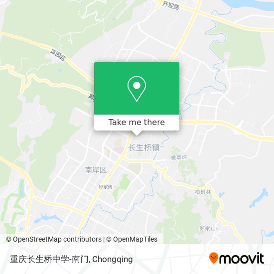 重庆长生桥中学-南门 map