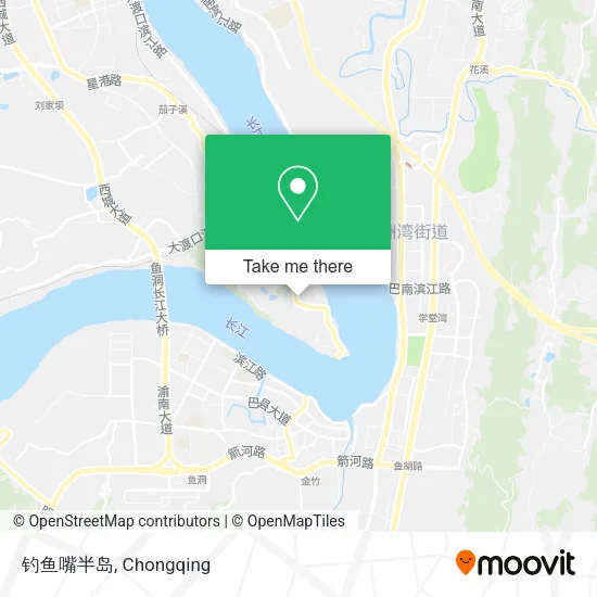 钓鱼嘴半岛 map