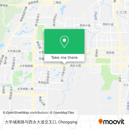 大学城南路与西永大道交叉口 map