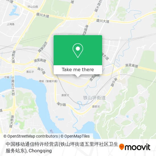 中国移动通信特许经营店(铁山坪街道五里坪社区卫生服务站东) map