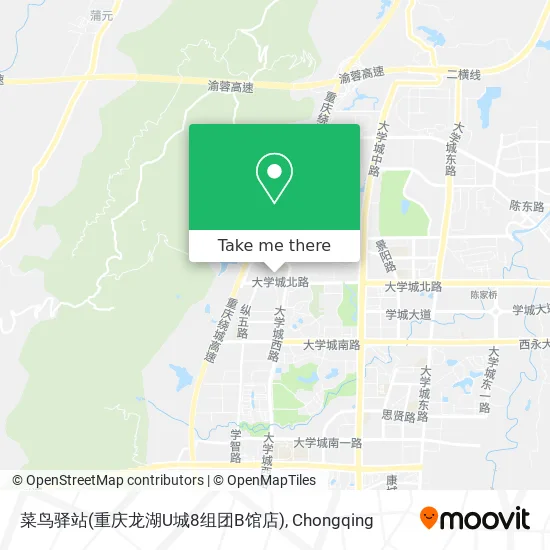 菜鸟驿站(重庆龙湖U城8组团B馆店) map