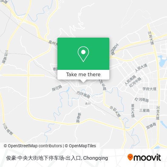 俊豪·中央大街地下停车场-出入口 map