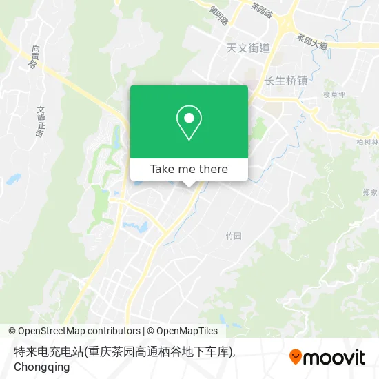 特来电充电站(重庆茶园高通栖谷地下车库) map