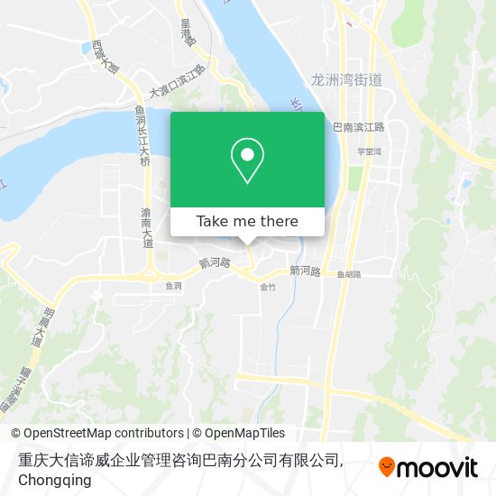 重庆大信谛威企业管理咨询巴南分公司有限公司 map